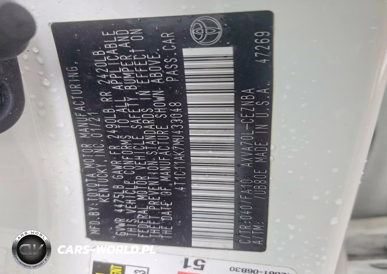 2021 Toyota Camry Le VIN:4T1C11AK7MU433048 - 12