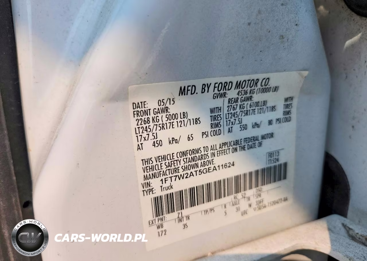 2016 Ford F250 Super Duty VIN:1FT7W2AT5GEA11624 - 12
