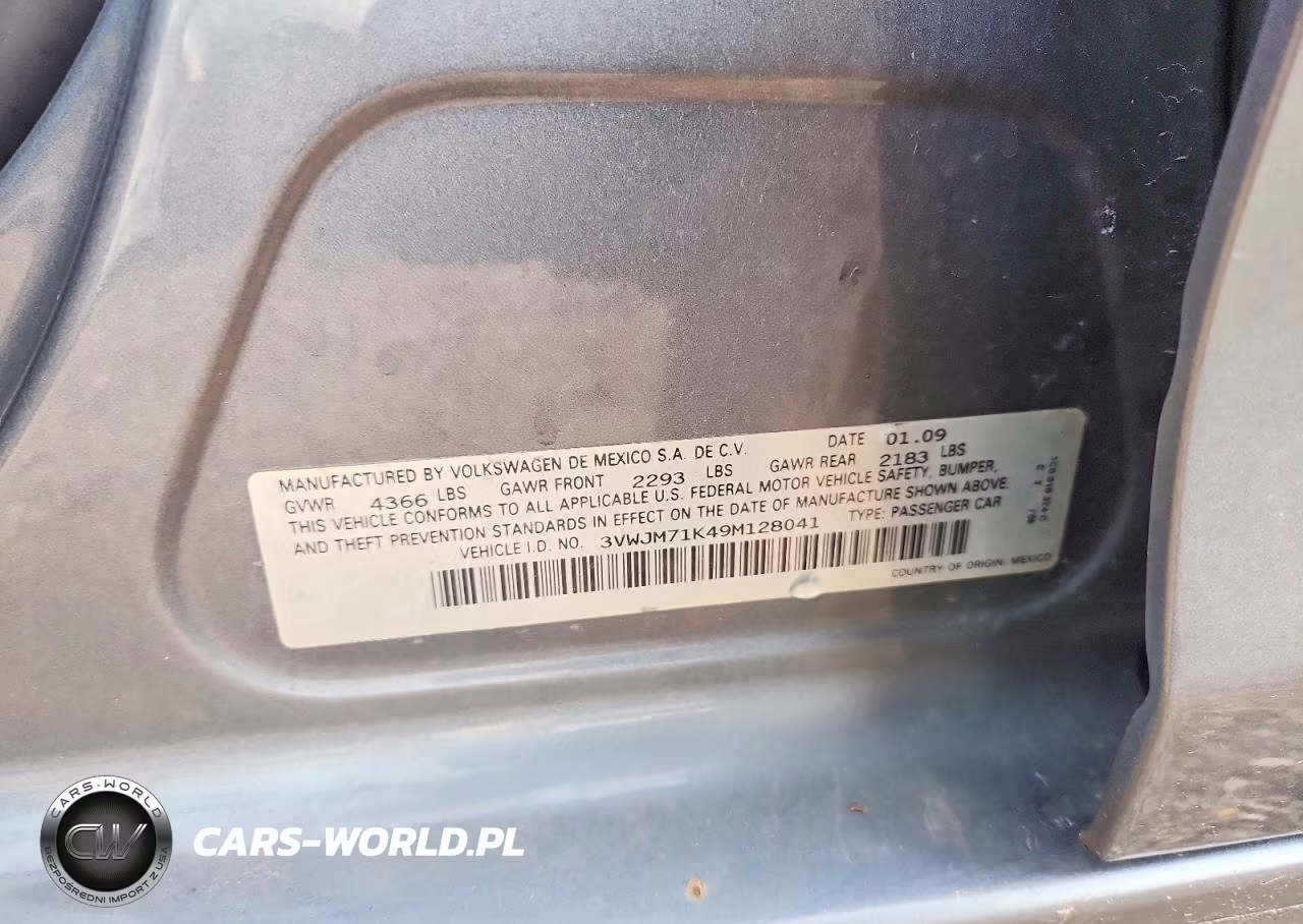 2009 Volkswagen Jetta S VIN:3VWJM71K49M128041 - 12