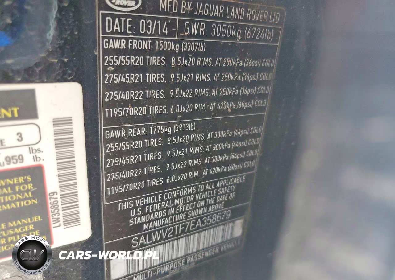 2014 Land Rover Range Rover Sport Autobiography VIN:SALWV2TF7EA358679 - 13