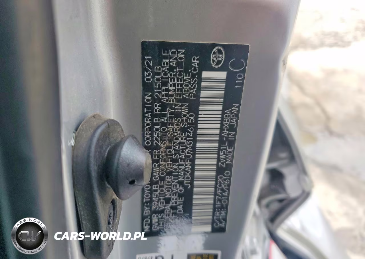 2021 Toyota Prius L Eco VIN:JTDKAMFU7M3146150 - 12