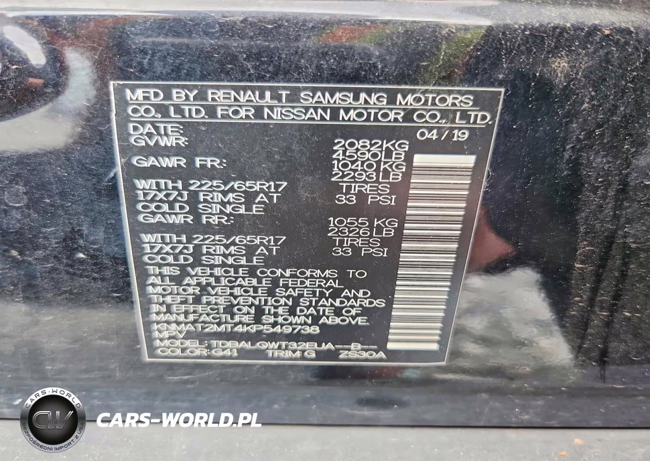 2019 Nissan Rogue Sv VIN:KNMAT2MT4KP549738 - 13