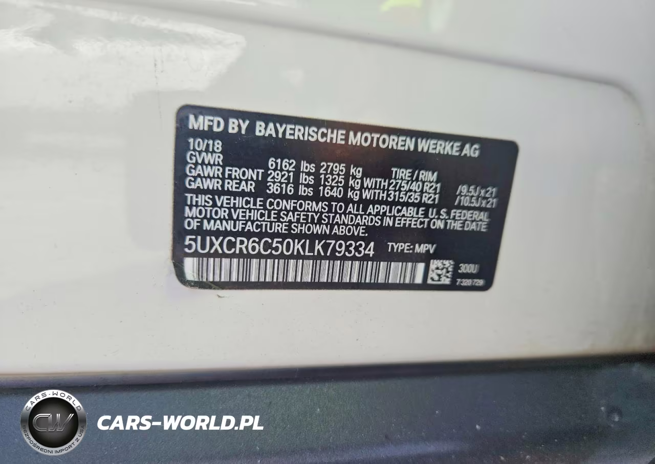 2019 BMW X5 xDrive40I VIN:5UXCR6C50KLK79334 - 13