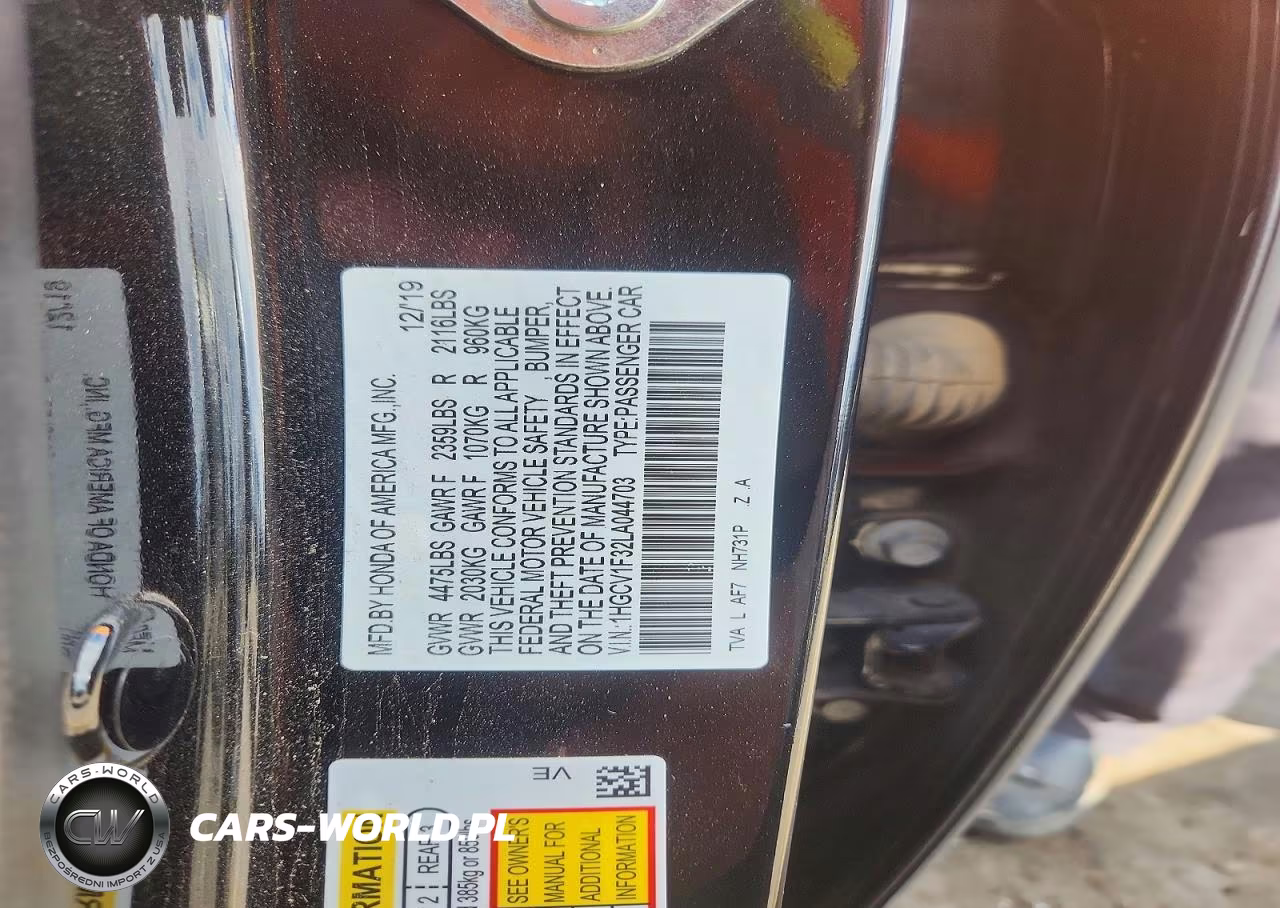 2020 Honda Accord Sport VIN:1HGCV1F32LA044703 - 12