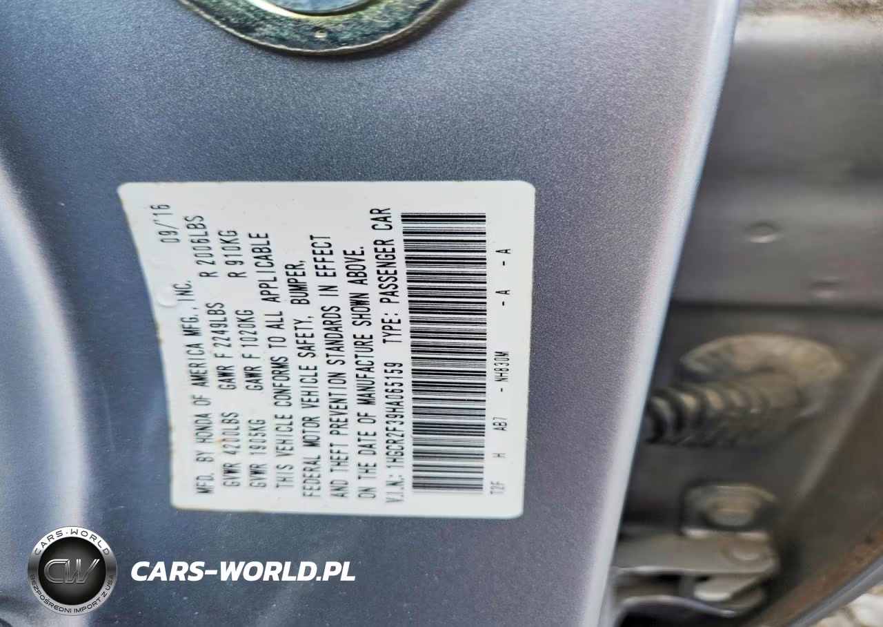 2017 Honda Accord Lx VIN:1HGCR2F39HA065159 - 12