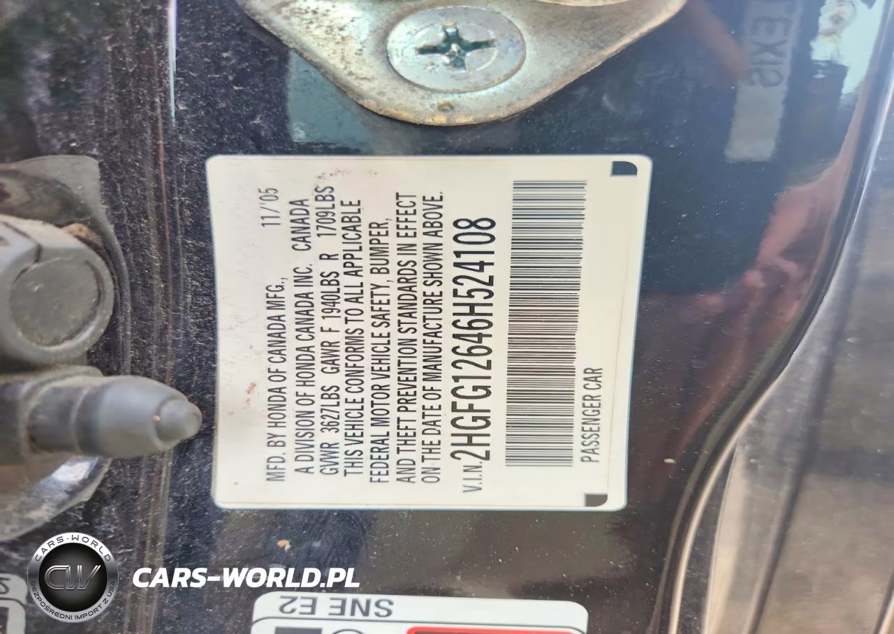 2006 Honda Civic Lx VIN:2HGFG12646H524108 - 13