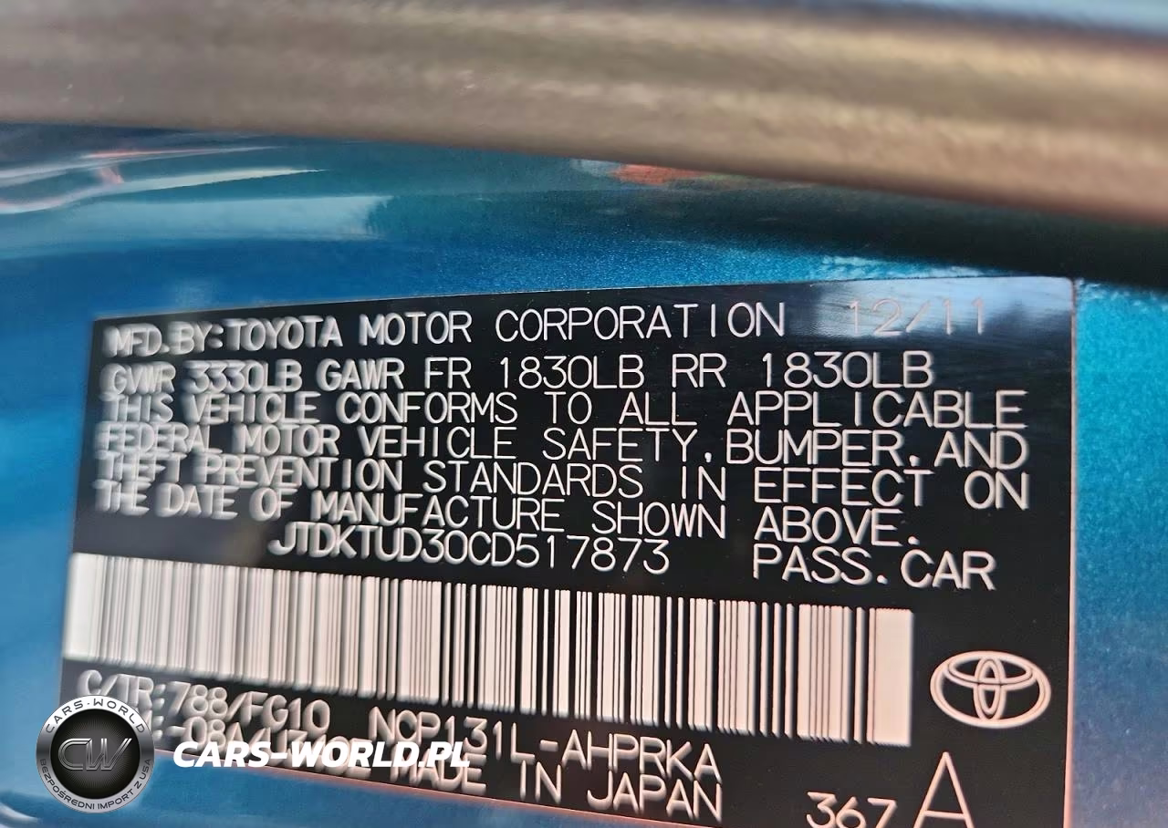 2012 Toyota Yaris 5-Door L VIN:JTDKTUD30CD517873 - 12