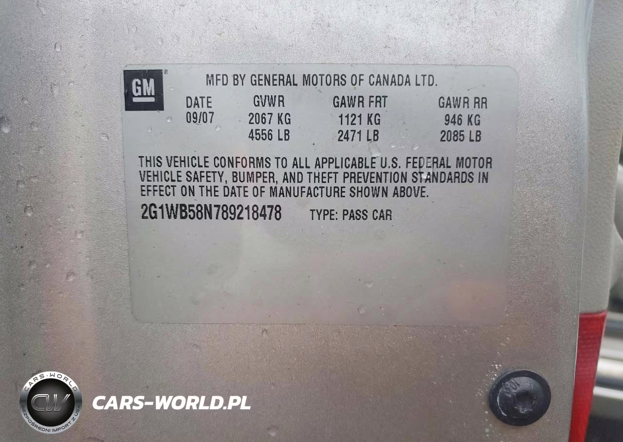 2008 Chevrolet Impala Ls VIN:2G1WB58N789218478 - 12