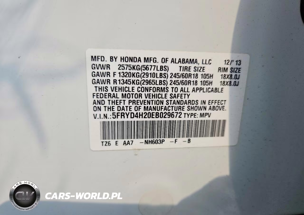 2014 Acura Mdx VIN:5FRYD4H20EB029672 - 13