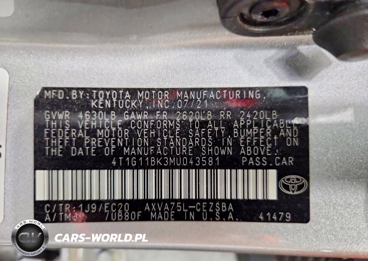 2021 Toyota Camry Se Nightshade VIN:4T1G11BK3MU043581 - 12