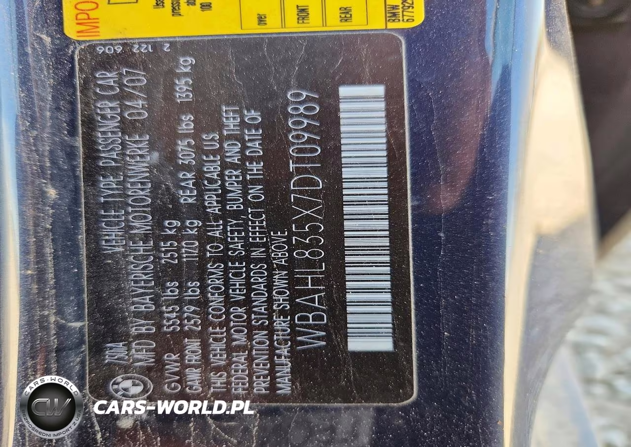 2007 BMW 750I VIN:WBAHL835X7DT09989 - 12
