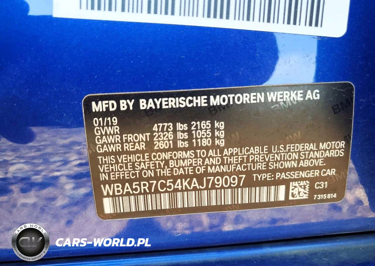2019 BMW 330Xi VIN:WBA5R7C54KAJ79097 - 12