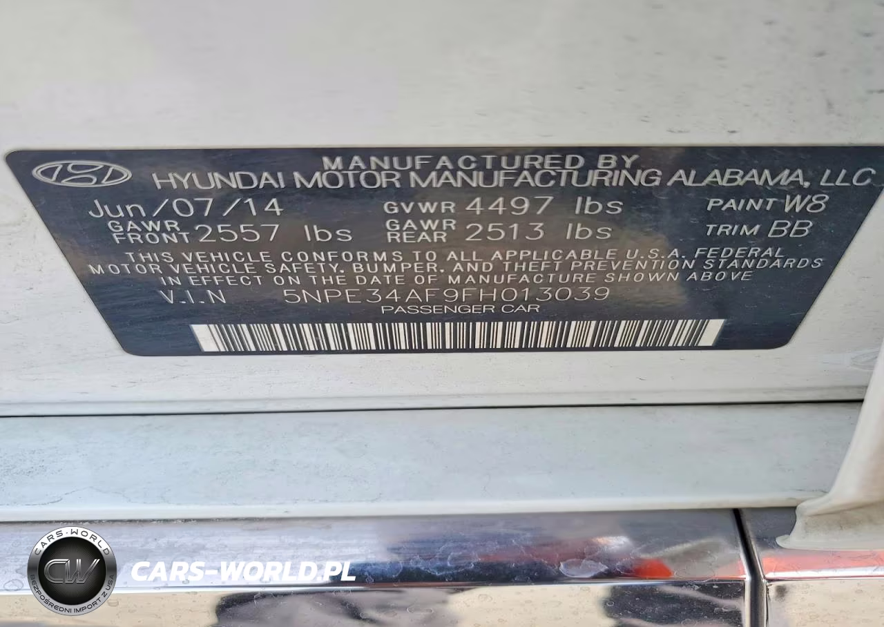 2015 Hyundai Sonata Limited VIN:5NPE34AF9FH013039 - 12
