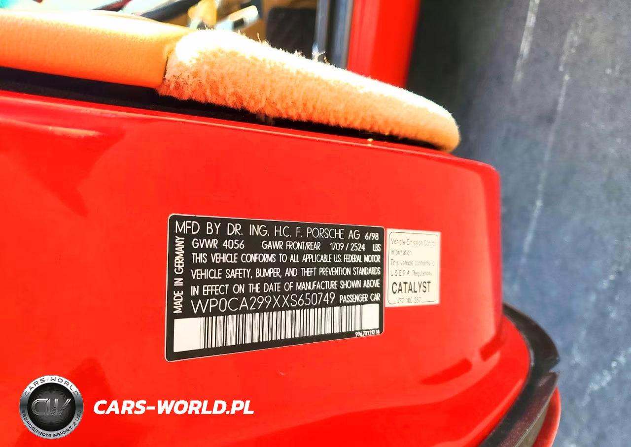 1999 Porsche 911 Carrera VIN:WP0CA299XXS650749 - 12