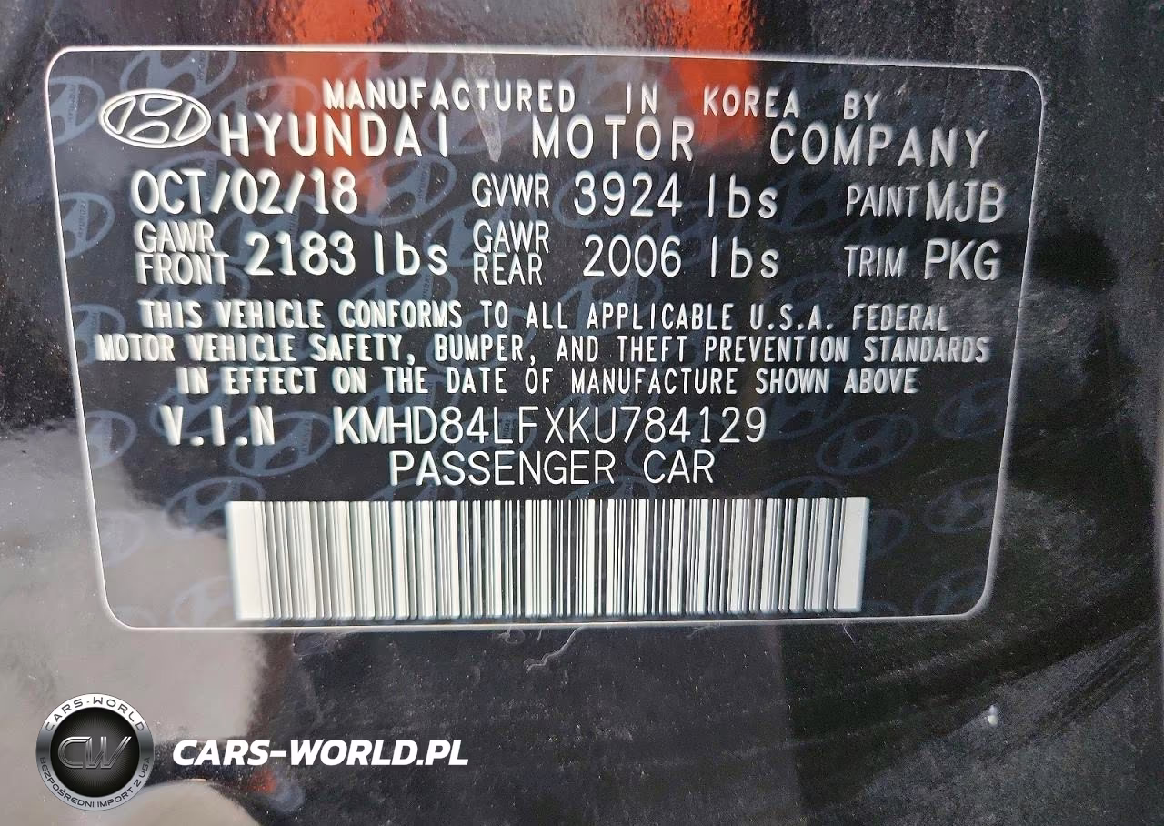 2019 Hyundai Elantra Value Edition VIN:KMHD84LFXKU784129 - 12