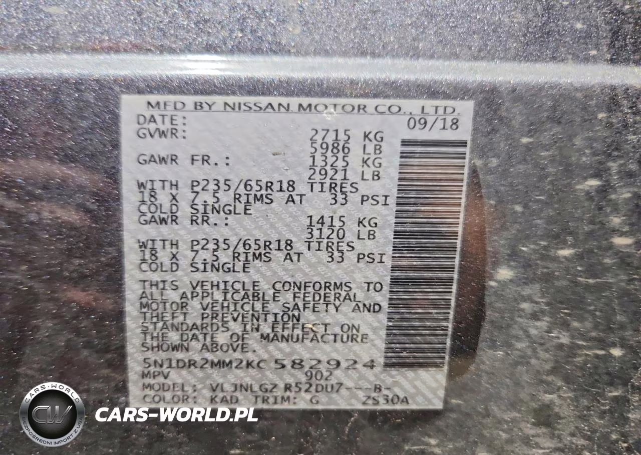 2019 Nissan Pathfinder Sl VIN:5N1DR2MM2KC582924 - 13