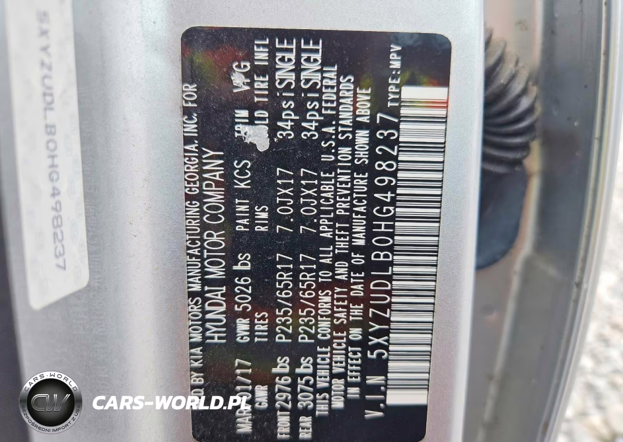 2017 Hyundai Santa Fe Sport 2.4L VIN:5XYZUDLB0HG498237 - 14