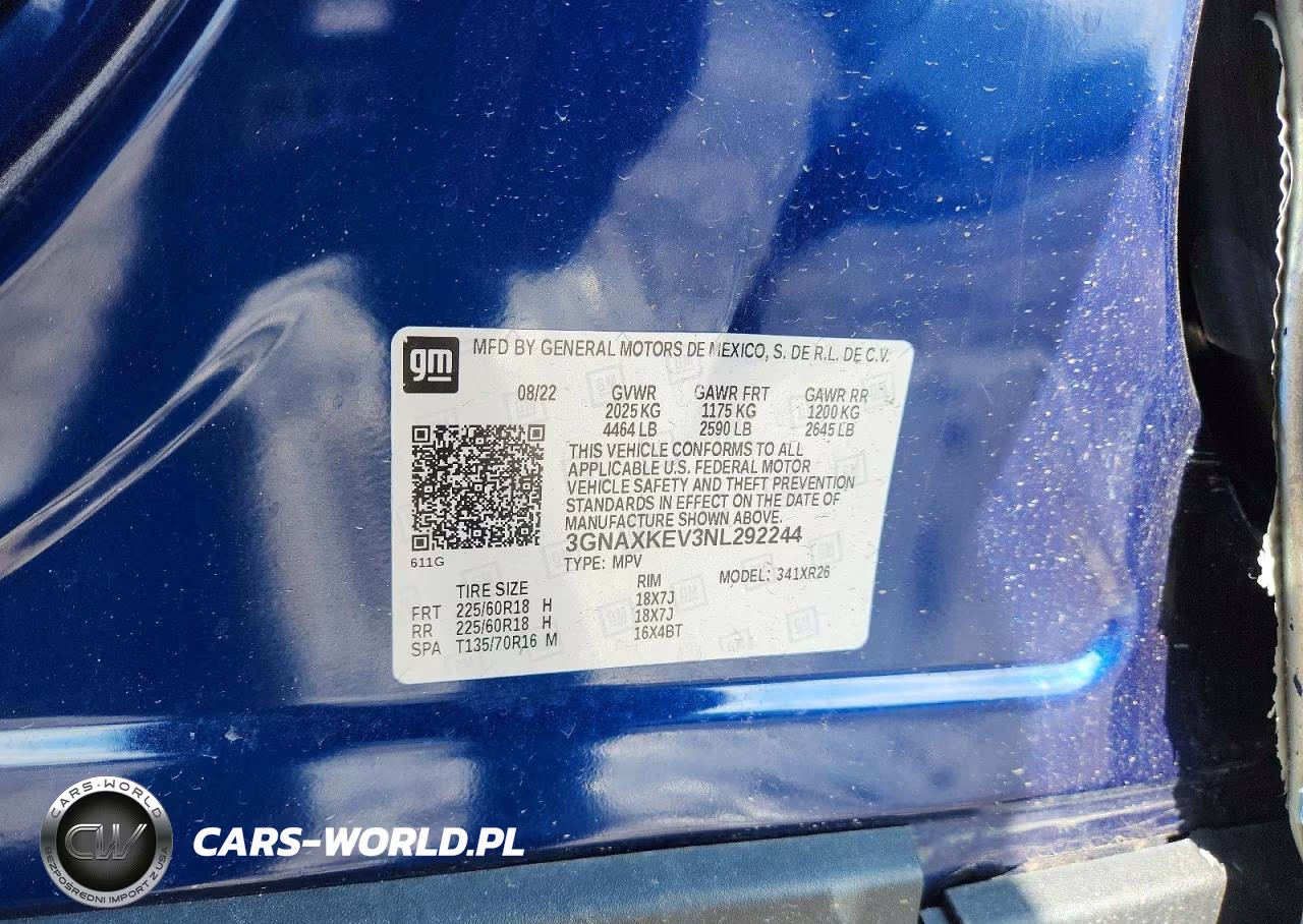 2022 Chevrolet Equinox Lt VIN:3GNAXKEV3NL292244 - 13