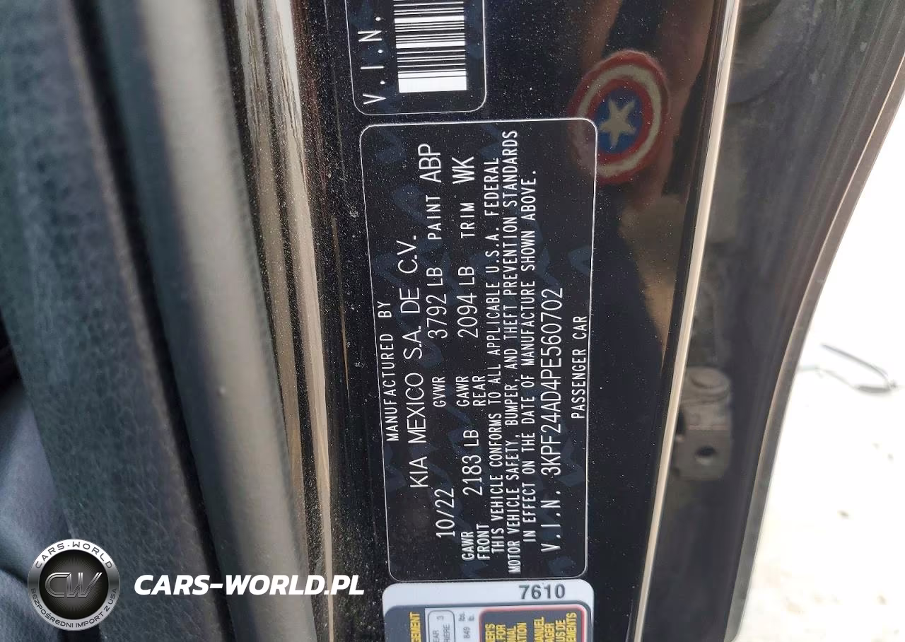 2023 Kia Forte Lxs VIN:3KPF24AD4PE560702 - 12