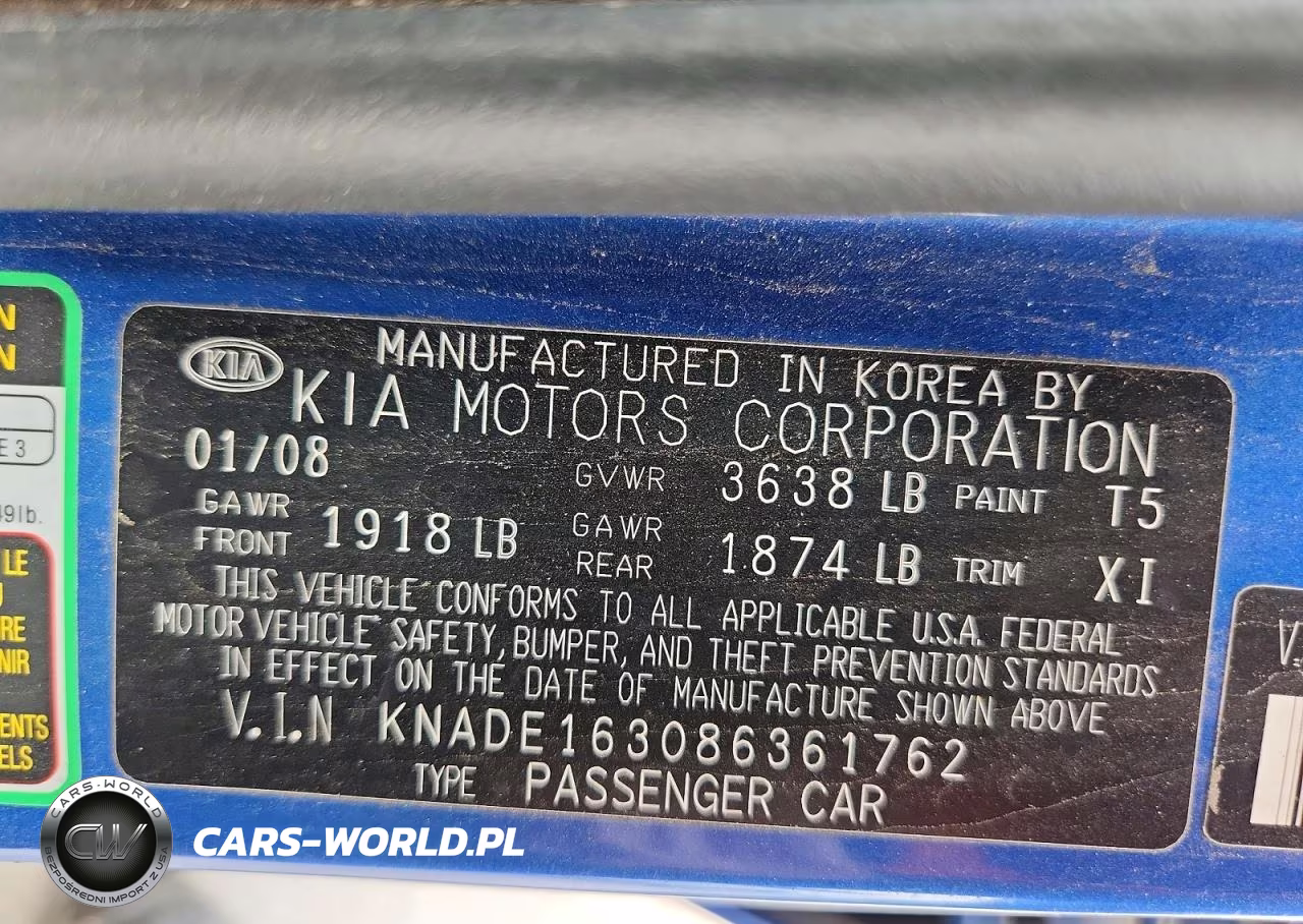 2008 Kia Rio5 Lx VIN:KNADE163086361762 - 12
