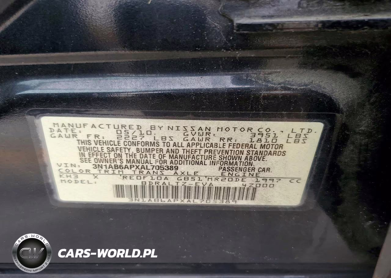 2010 Nissan Sentra 2.0 VIN:3N1AB6APXAL705389 - 12