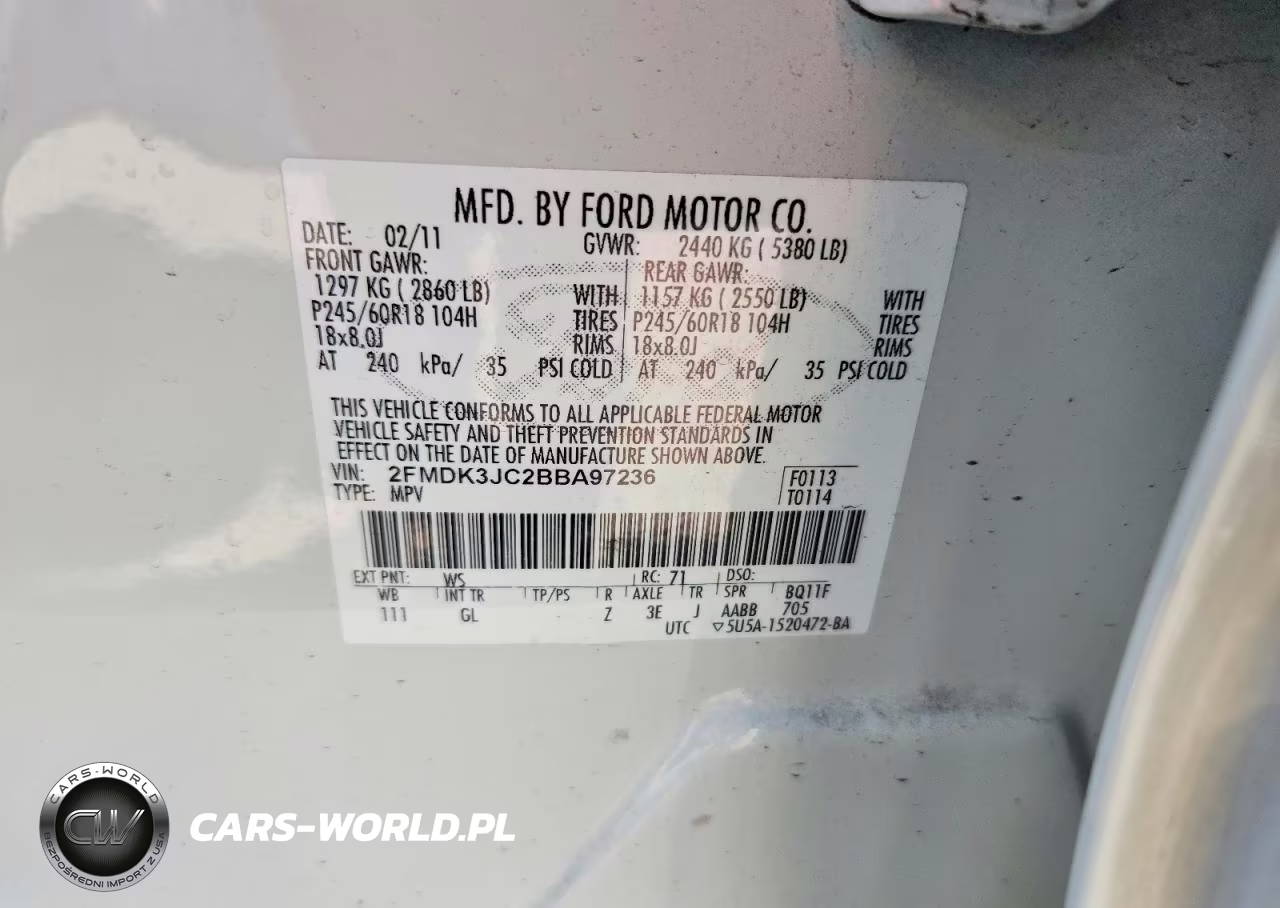 2011 Ford Edge Sel VIN:2FMDK3JC2BBA97236 - 14