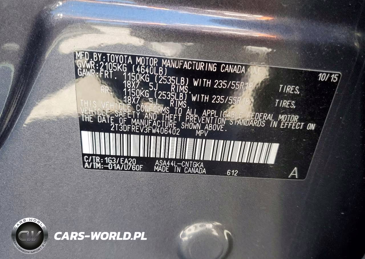 2015 Toyota Rav4 Limited VIN:2T3DFREV3FW406402 - 13
