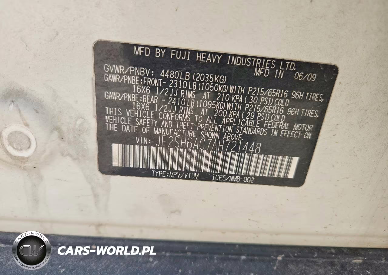 2010 Subaru Forester 2.5X VIN:JF2SH6AC7AH721448 - 13
