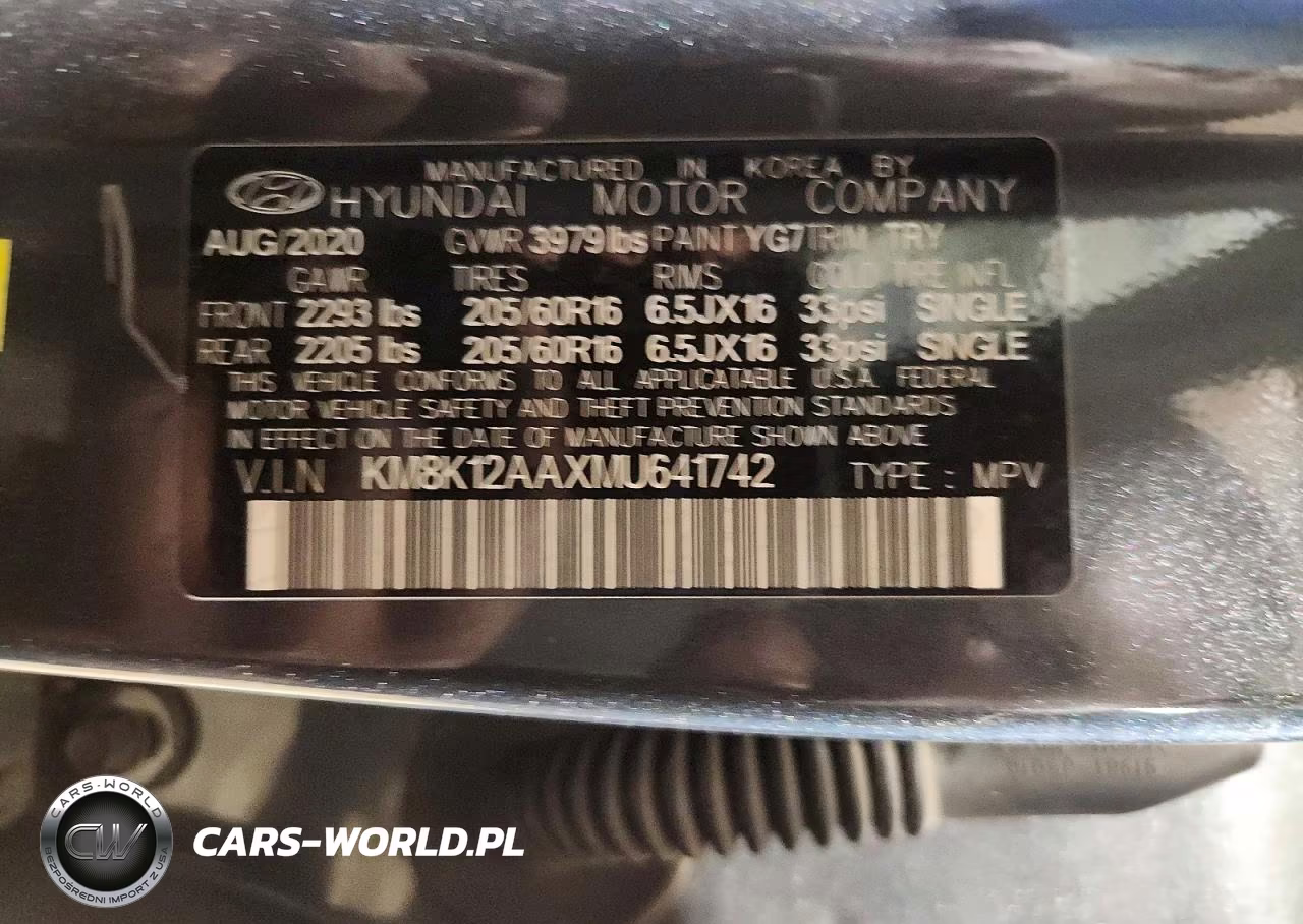 2021 Hyundai Kona Se VIN:KM8K12AAXMU641742 - 13