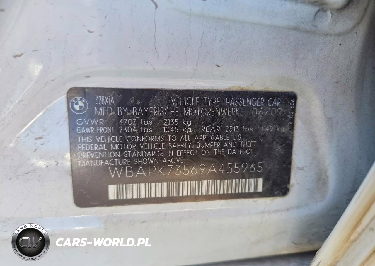 2009 BMW 328 Xi VIN:WBAPK73569A455965 - 12