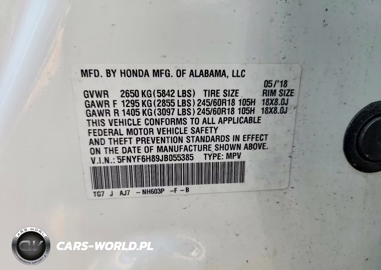 2018 Honda Pilot Exl VIN:5FNYF6H89JB055385 - 13