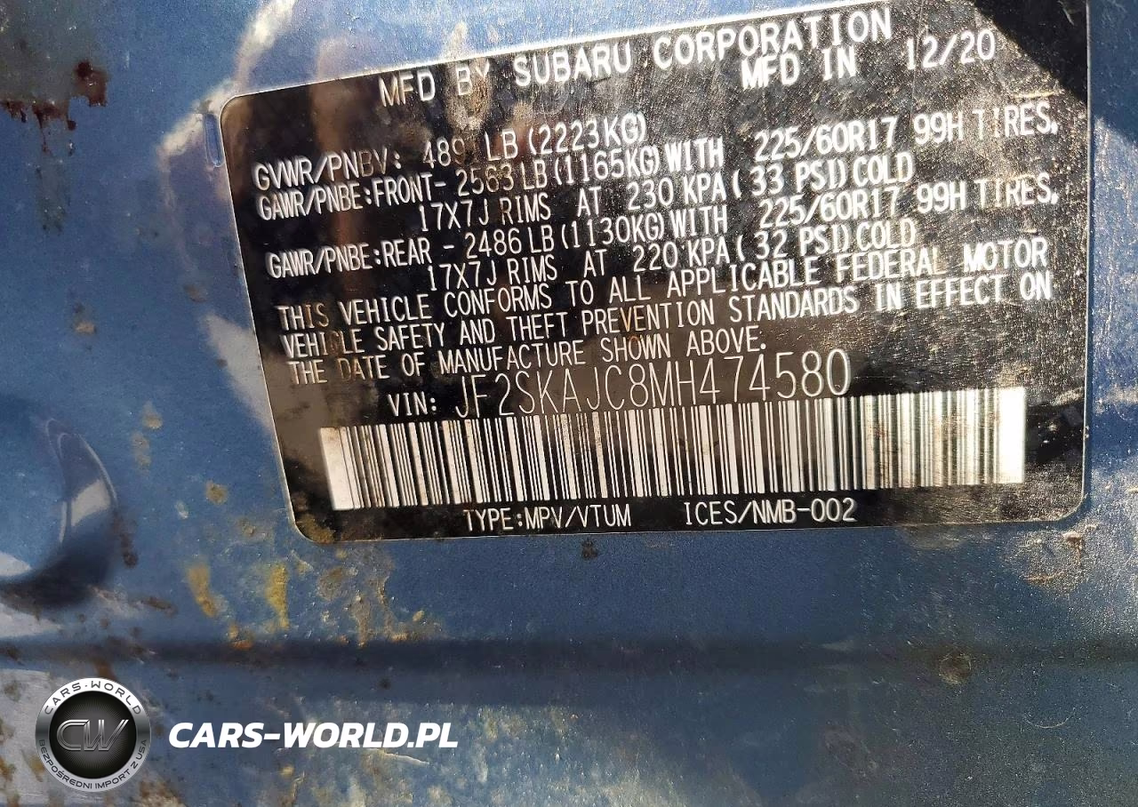 2021 Subaru Forester Premium VIN:JF2SKAJC8MH474580 - 12
