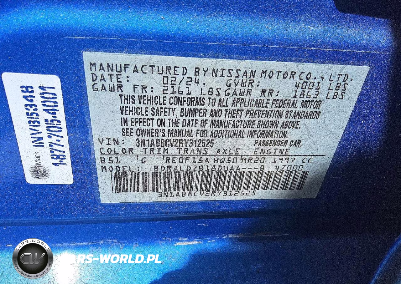2024 Nissan Sentra Sv VIN:3N1AB8CV2RY312525 - 12