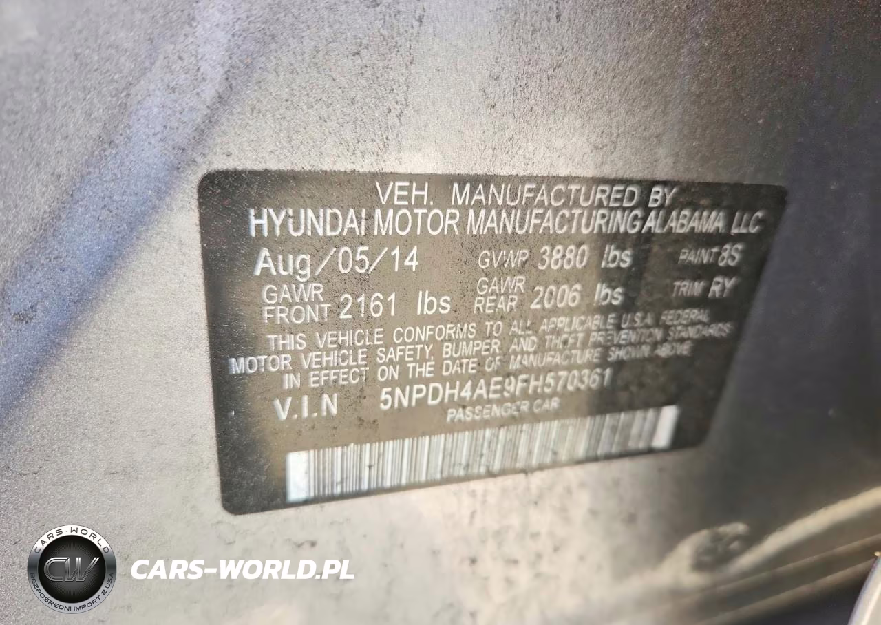 2015 Hyundai Elantra Limited VIN:5NPDH4AE9FH570361 - 12