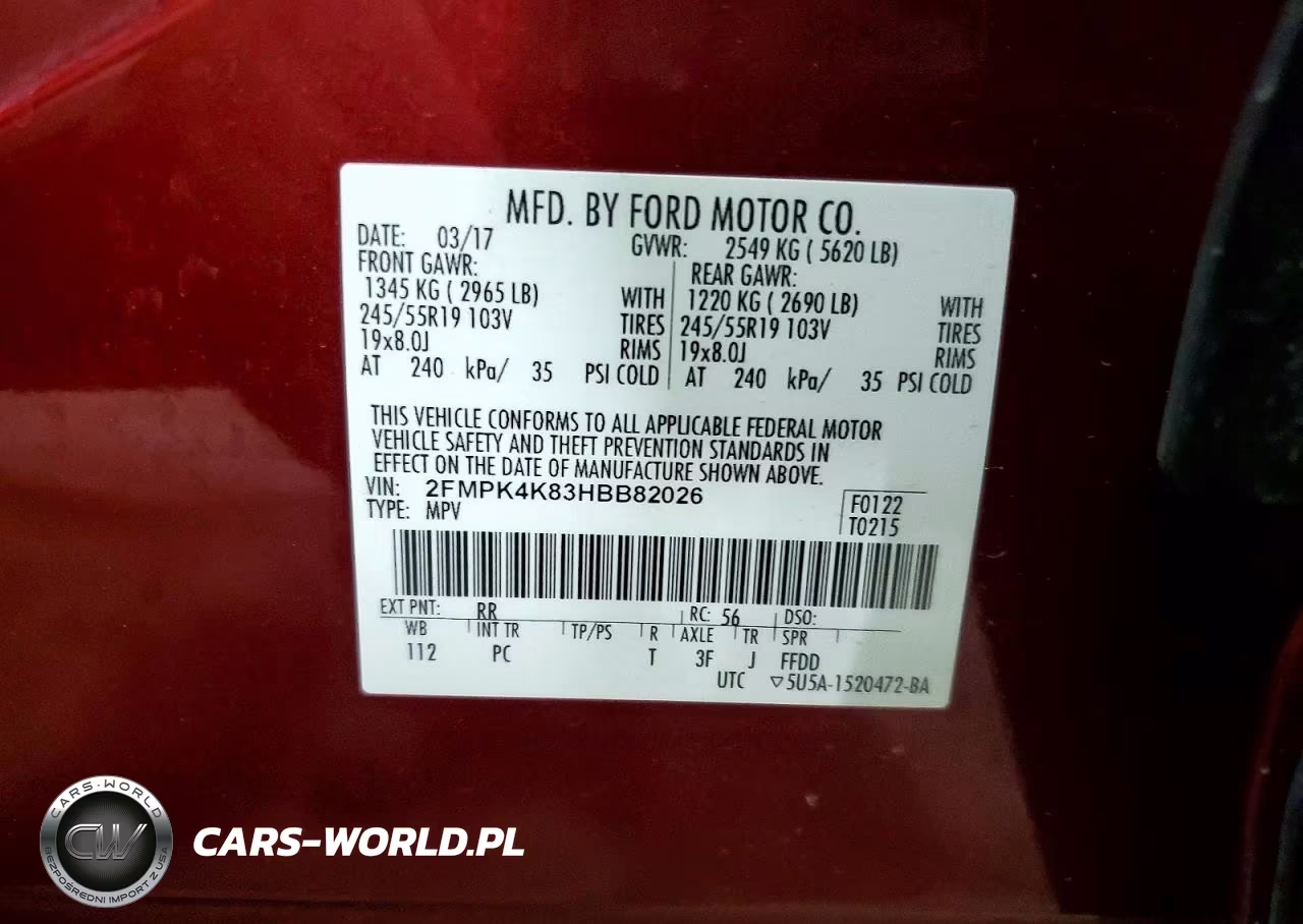 2017 Ford Edge Titanium VIN:2FMPK4K83HBB82026 - 14
