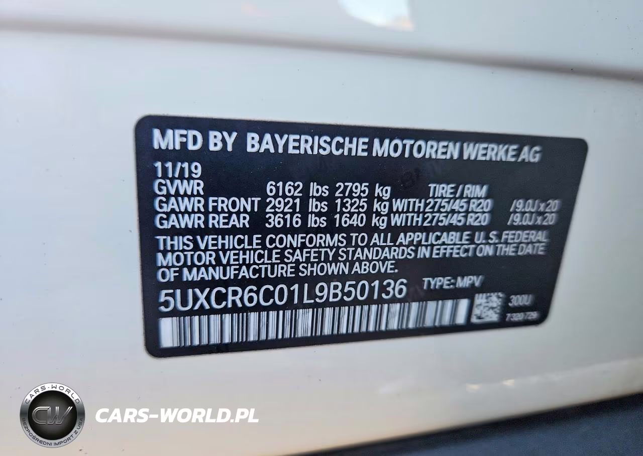 2020 BMW X5 xDrive40I VIN:5UXCR6C01L9B50136 - 12