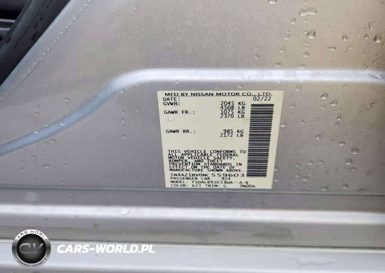 2022 Nissan Leaf S VIN:1N4AZ1BV0NC559603 - 12