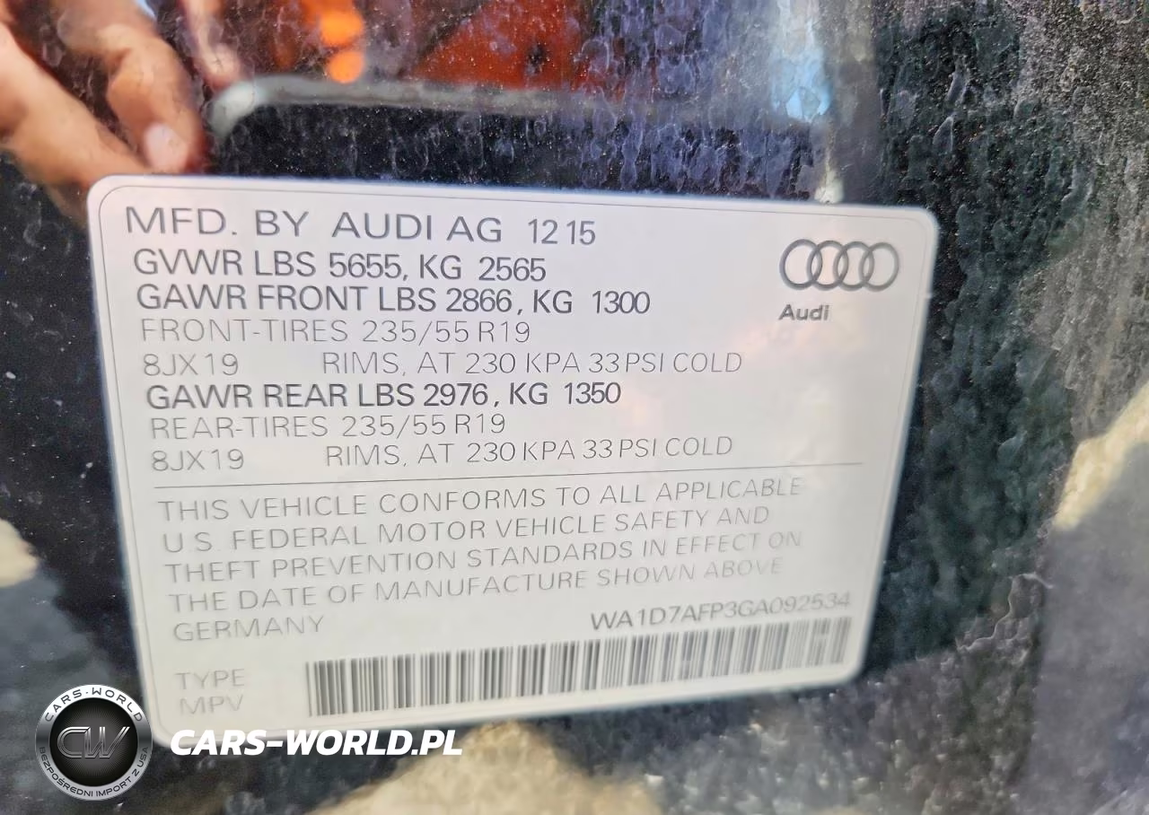 2016 Audi Q5 Premium Plus S-Line VIN:WA1D7AFP3GA092534 - 13