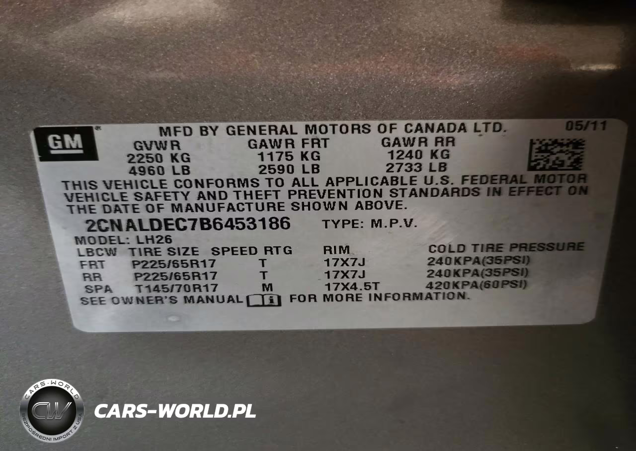 2011 Chevrolet Equinox Lt VIN:2CNALDEC7B6453186 - 12