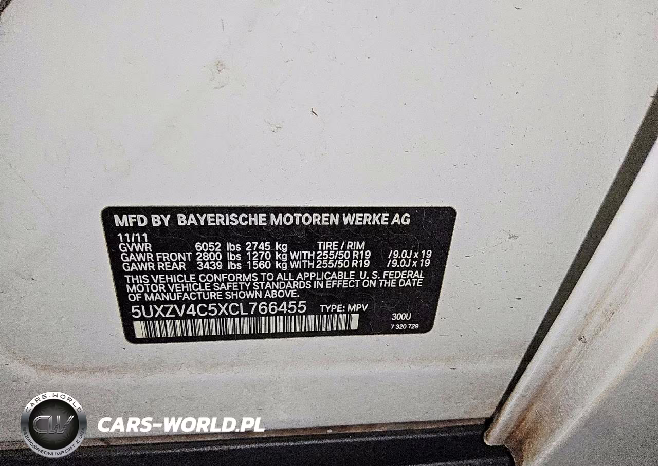 2012 BMW X5 xDrive35I VIN:5UXZV4C5XCL766455 - 13