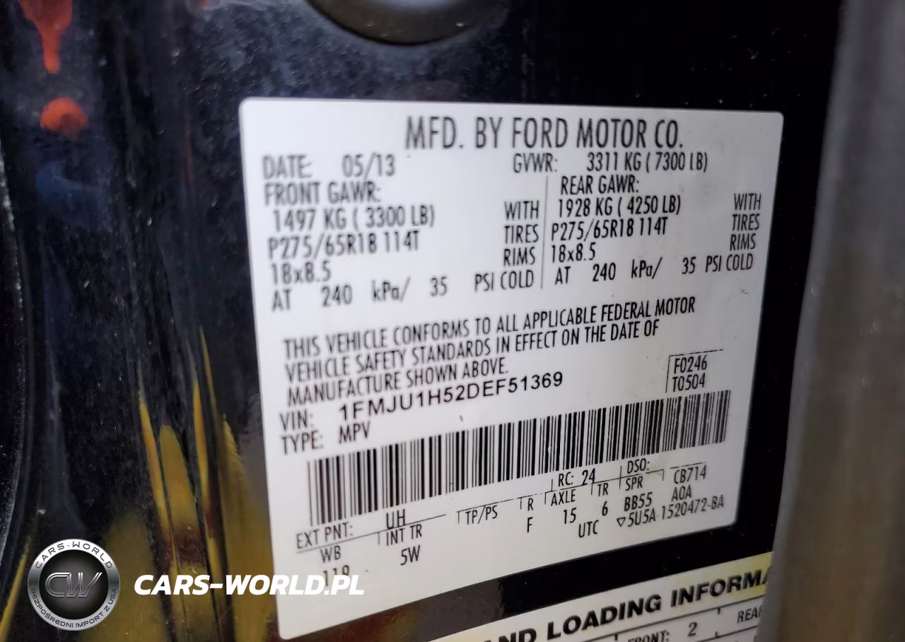 2013 Ford Expedition Xlt VIN:1FMJU1H52DEF51369 - 14