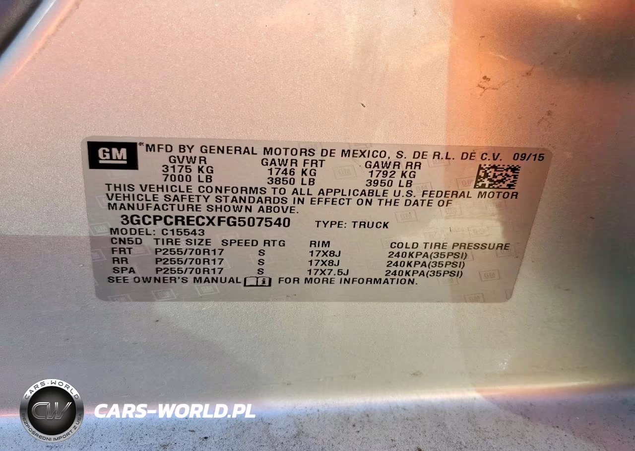 2015 Chevrolet Silverado C1500 Lt VIN:3GCPCRECXFG507540 - 13
