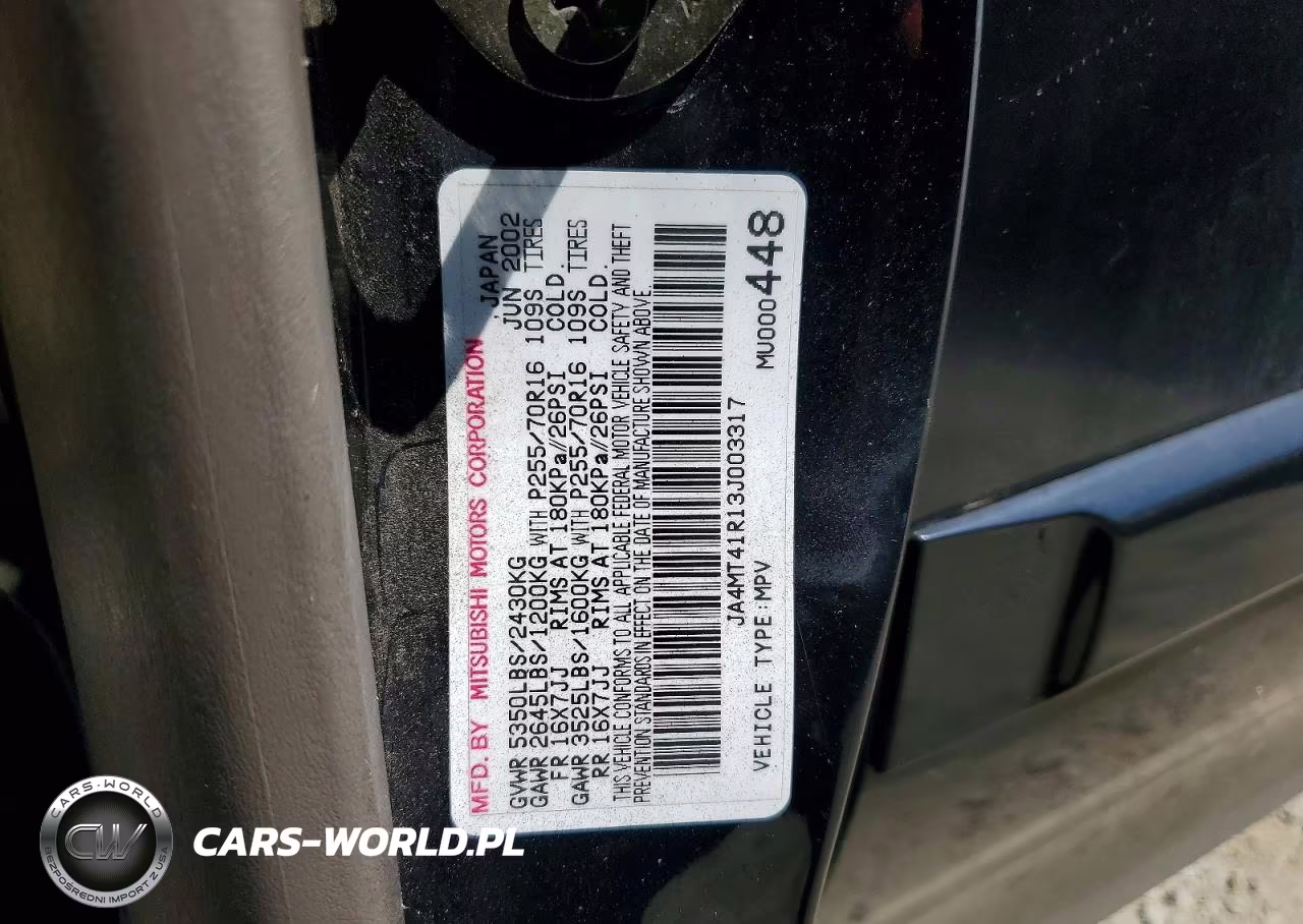 2003 Mitsubishi Montero Sport Limited VIN:JA4MT41R13J003317 - 12