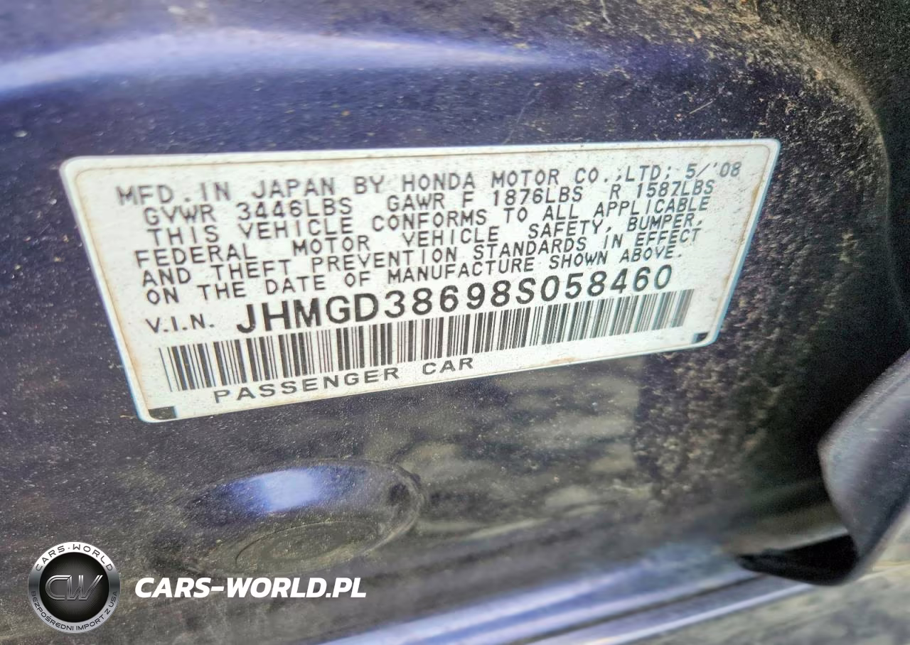 2008 Honda Fit Sport VIN:JHMGD38698S058460 - 12