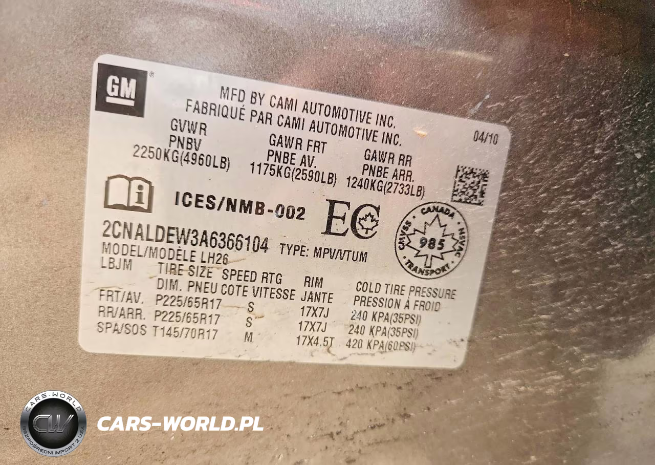 2010 Chevrolet Equinox Lt VIN:2CNALDEW3A6366104 - 12