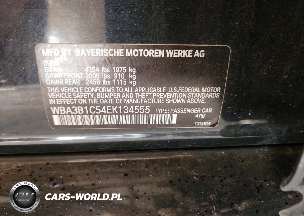 2014 BMW 320 I VIN:WBA3B1C54EK134555 - 12