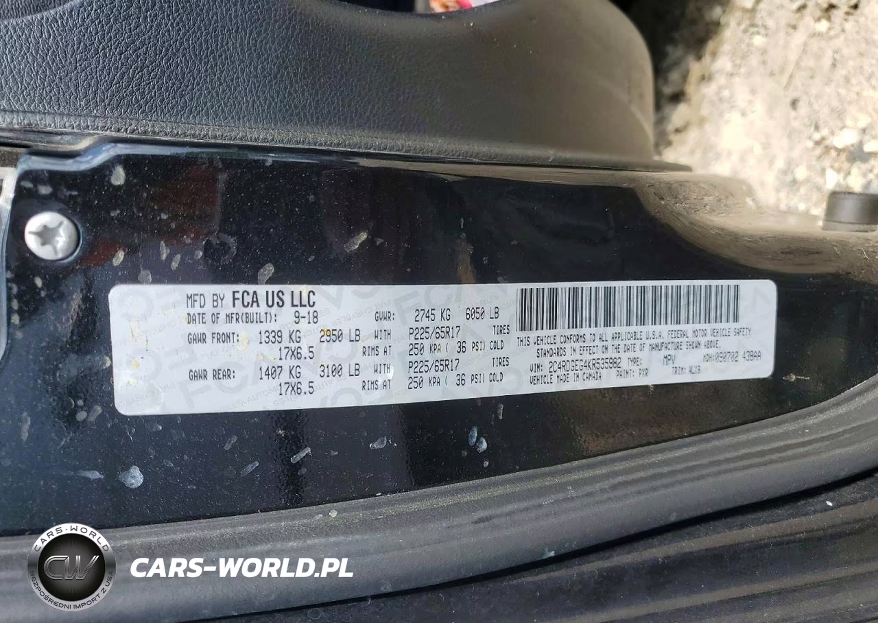 2019 Dodge Grand Caravan Gt VIN:2C4RDGEG4KR535982 - 13