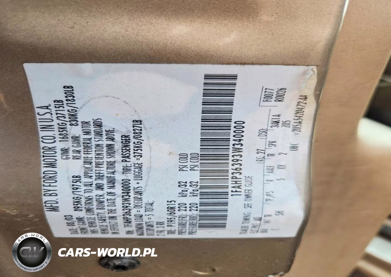 2003 Ford Focus Se VIN:1FAHP36393W340000 - 13
