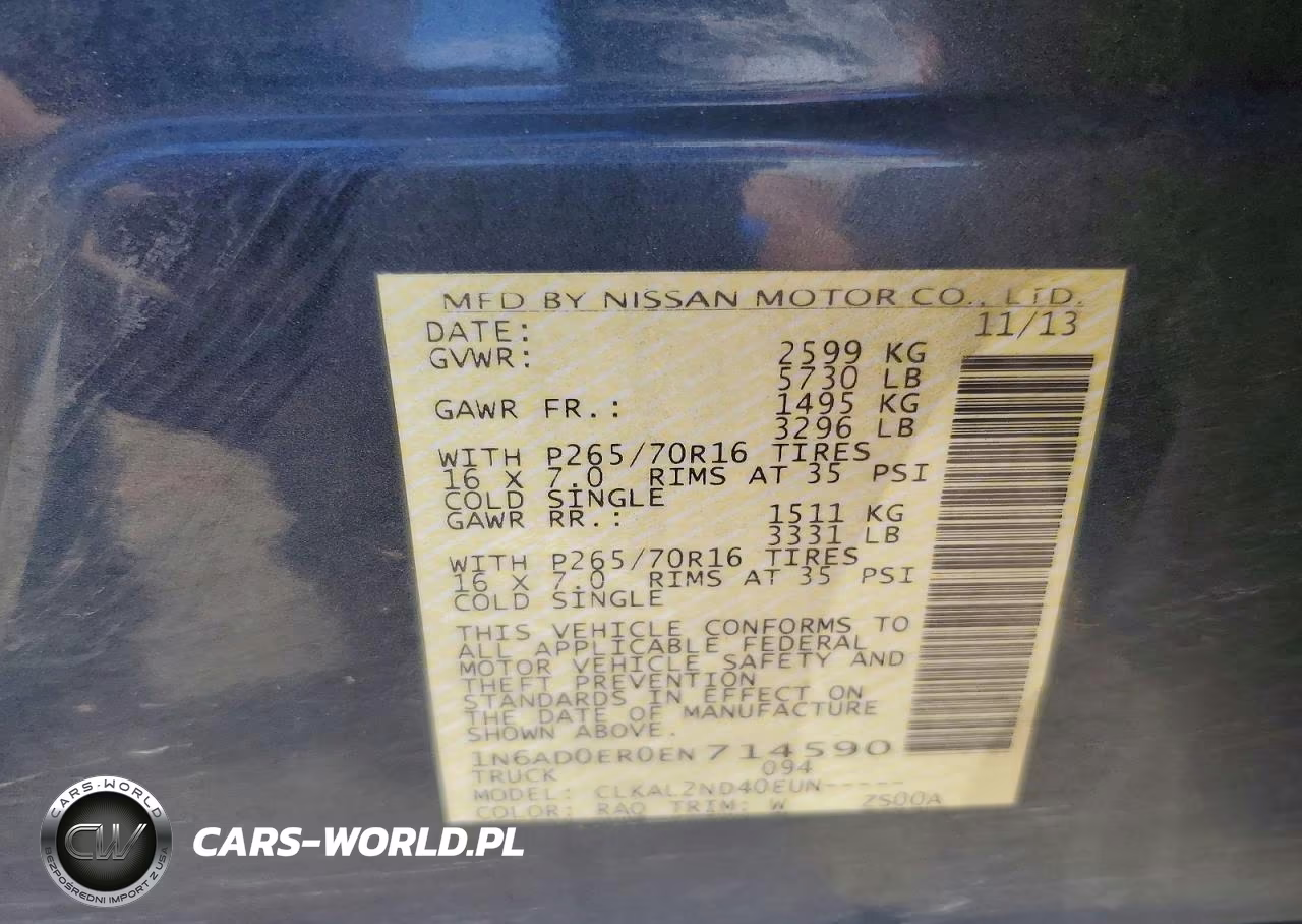 2014 Nissan Frontier Sv VIN:1N6AD0ER0EN714590 - 12