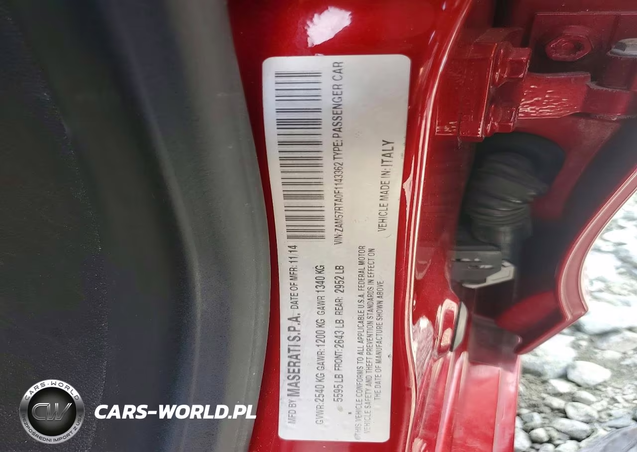 2015 Maserati Ghibli S VIN:ZAM57RTA0F1143362 - 12